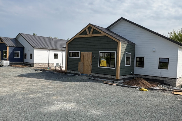 Two homes under construction